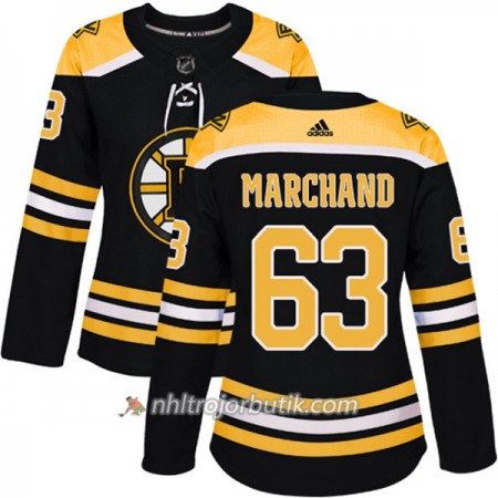 Dame Ishockey Boston Bruins Tröja Brad Marchand 63 Adidas 2017-2018 Svart Authentic
